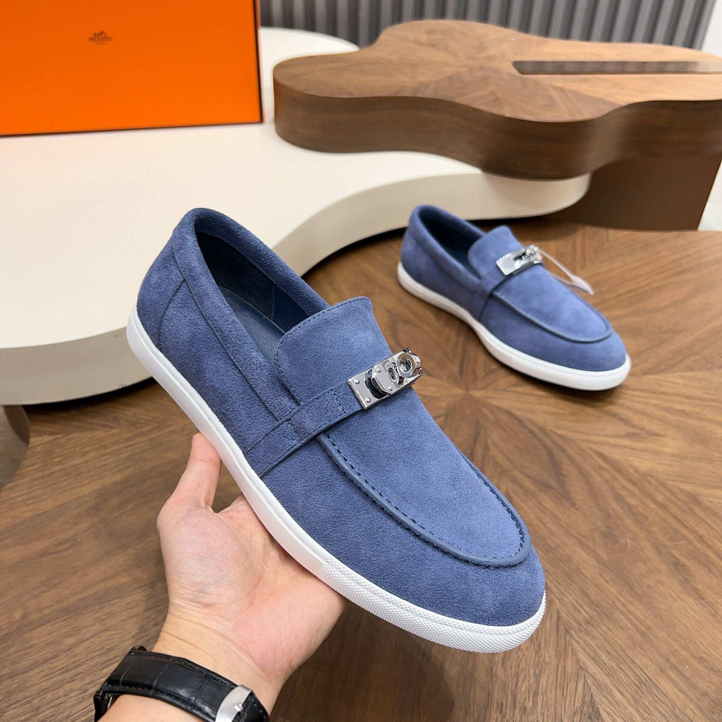 Hermès Men's Textured Bar Loafers
