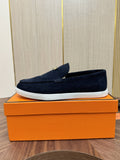 Hermès Navy Slip-On Sneakers