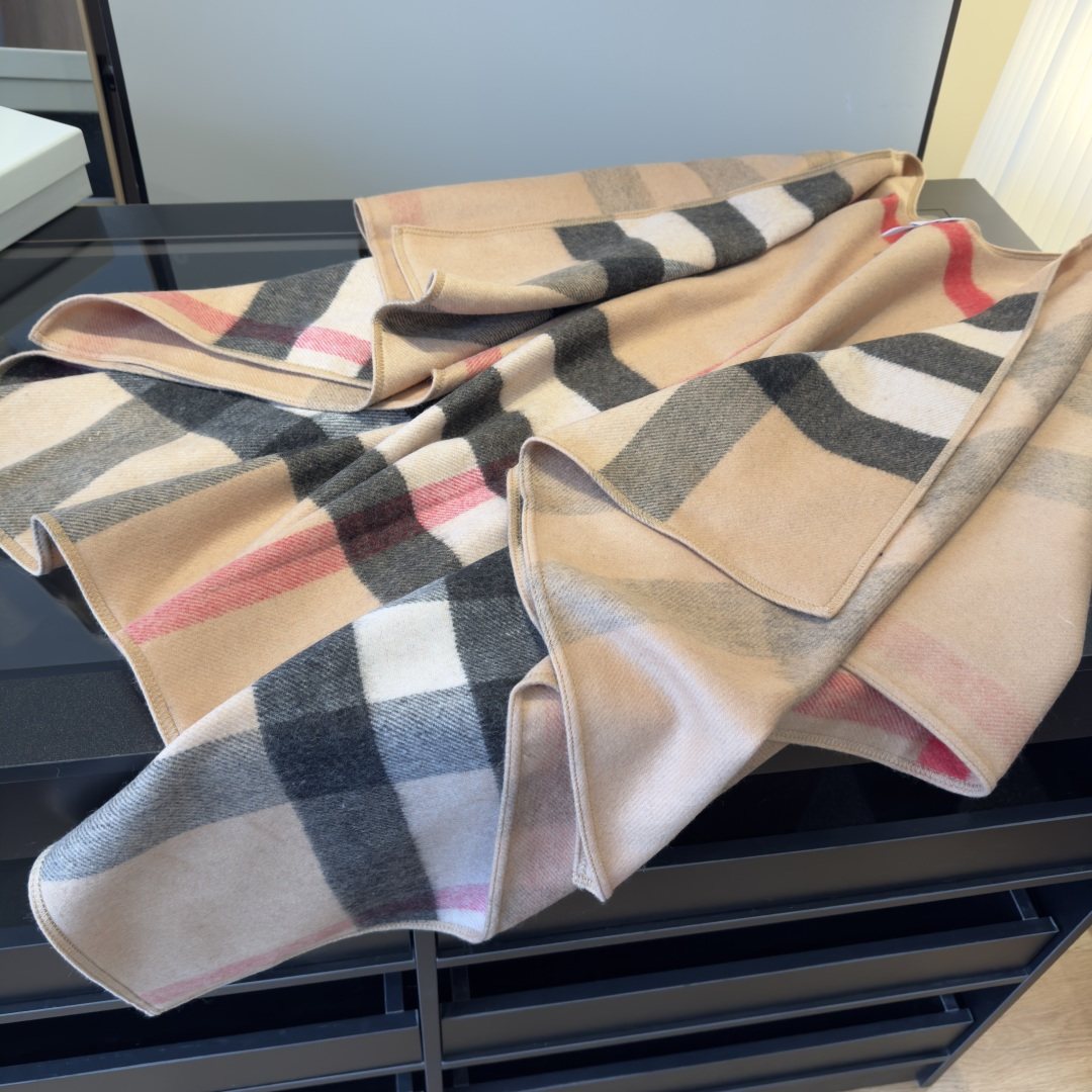 Burberry Reversible Plaid Poncho