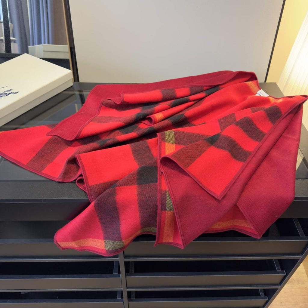 Burberry Reversible Plaid Poncho