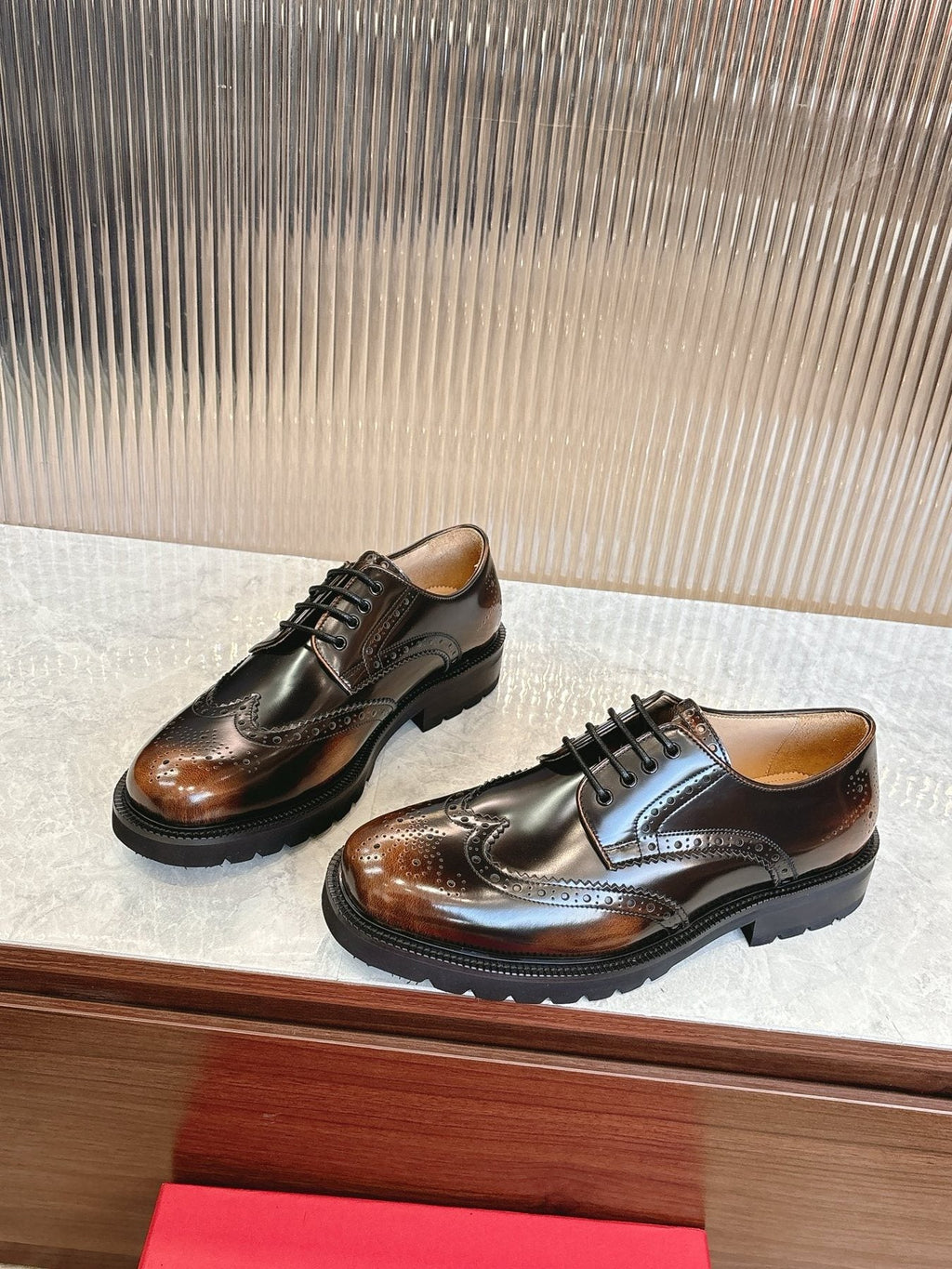 Ferragamo Men's Brogue Derby Shoes