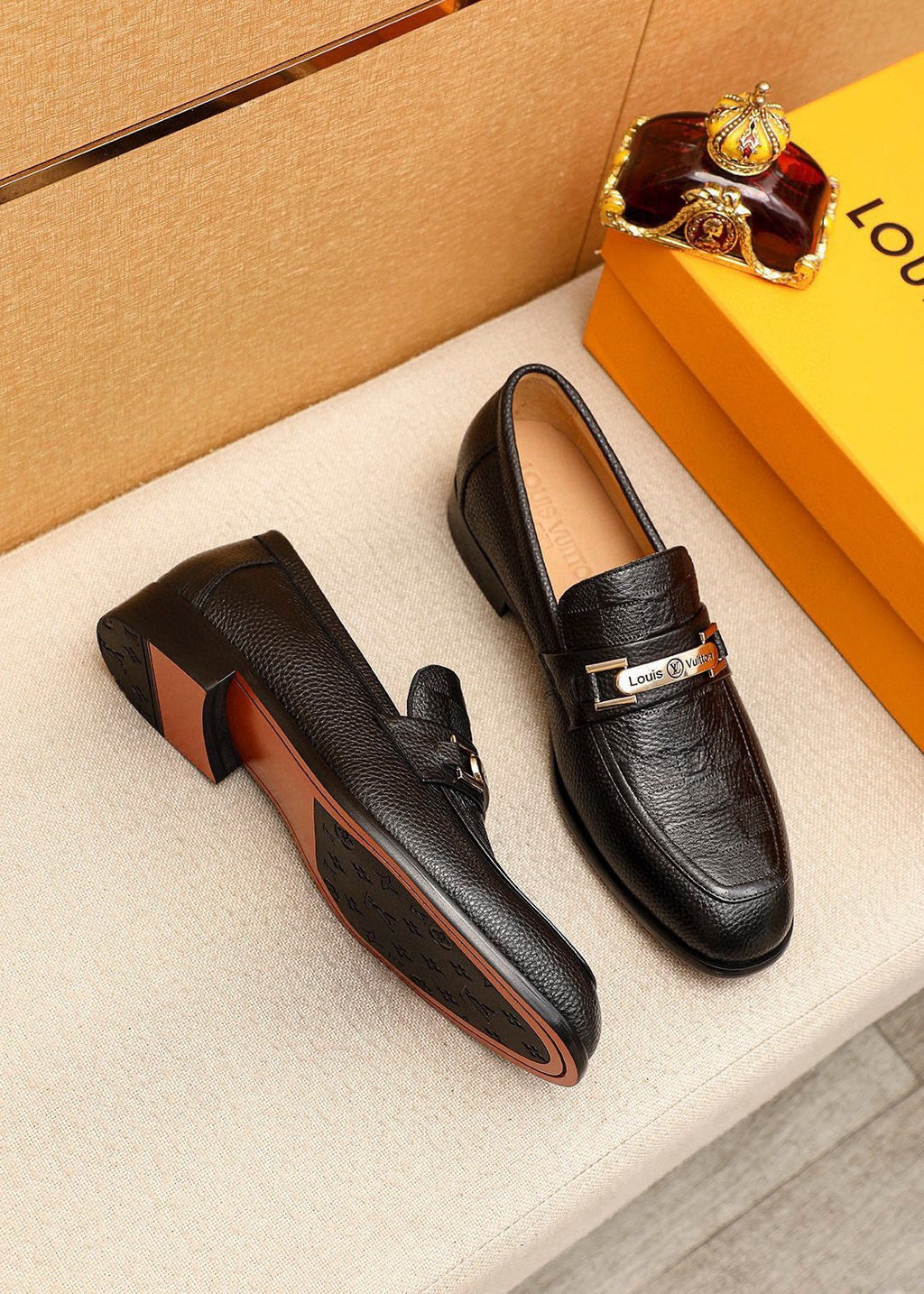 Louis Vuitton Men's Textured Bar Loafers