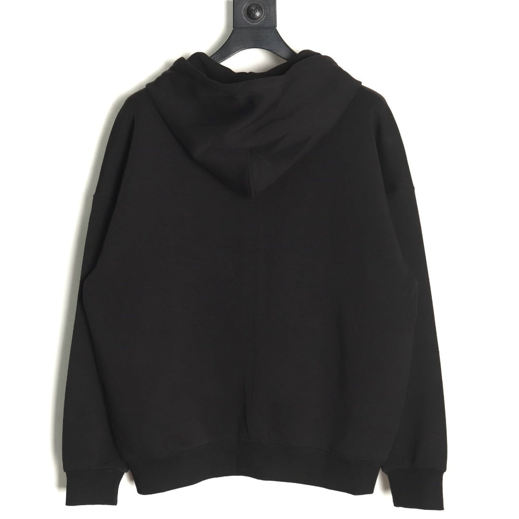 Gucci Small-Logo Full-Zip Hoodie - Black